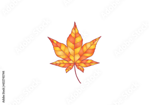 カラフル紅葉アナログ風グラデーション