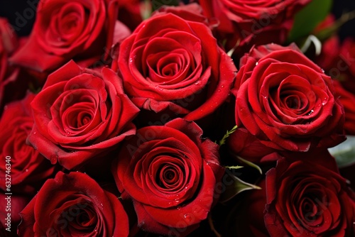 big bouquet of roses close-up.
