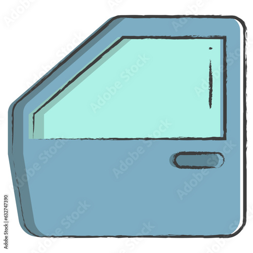 Hand drawn car Door illustration icon