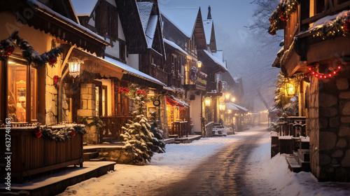 Experience the joy of a winter getaway as you explore charming snow-draped villages, capturing the essence of the season's charm  © HappyTime