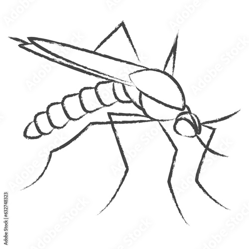 Hand drawn Mosquito illustration icon