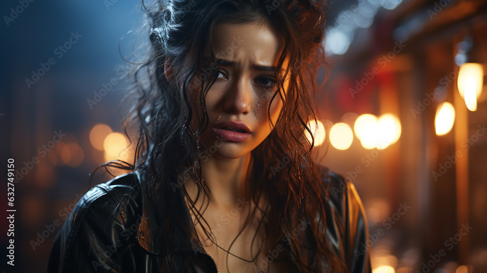 portrait of upset young woman portrait of upset young woman
