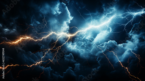 blue and white abstract lightning