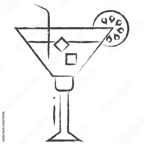 Hand drawn Cocktail illustration icon