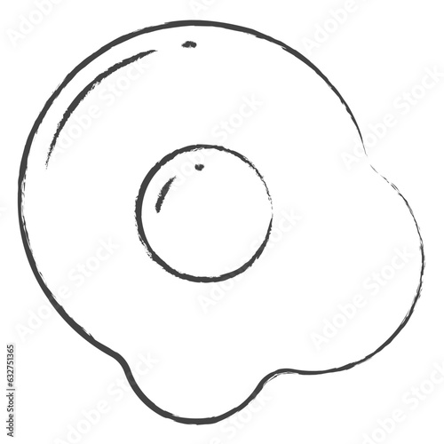 Hand drawn Egg omelette illustration icon