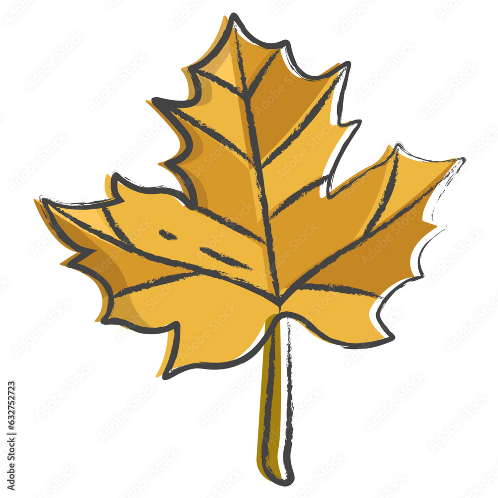 Naklejka premium Hand drawn Cannabis illustration icon