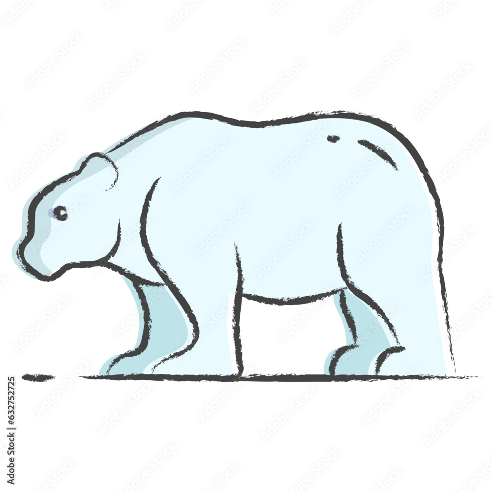 Obraz premium Hand drawn Bear illustration icon