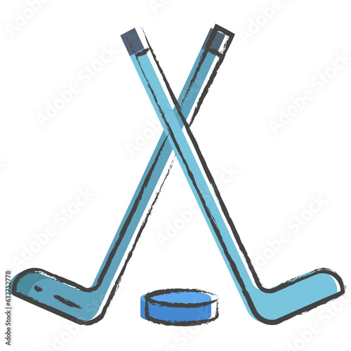 Hand drawn Ice Hokey illustration icon