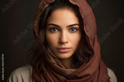 young arab woman looking at the camera