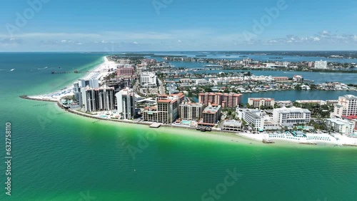 Clearwater Beach Florida Aerial From South View From Drone