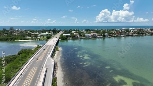 Clearwater Beach Flyover Sunny Day