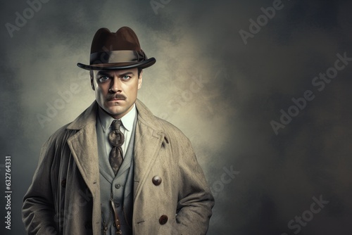 Retro 1890s Detective with ...