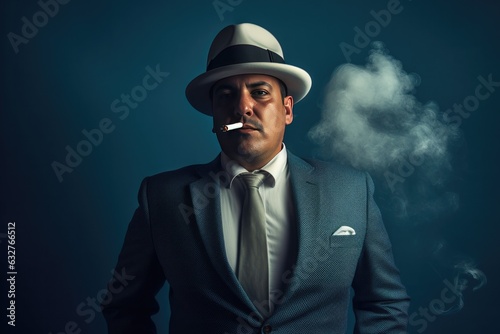 Retro 1950s Gangster Smokin...