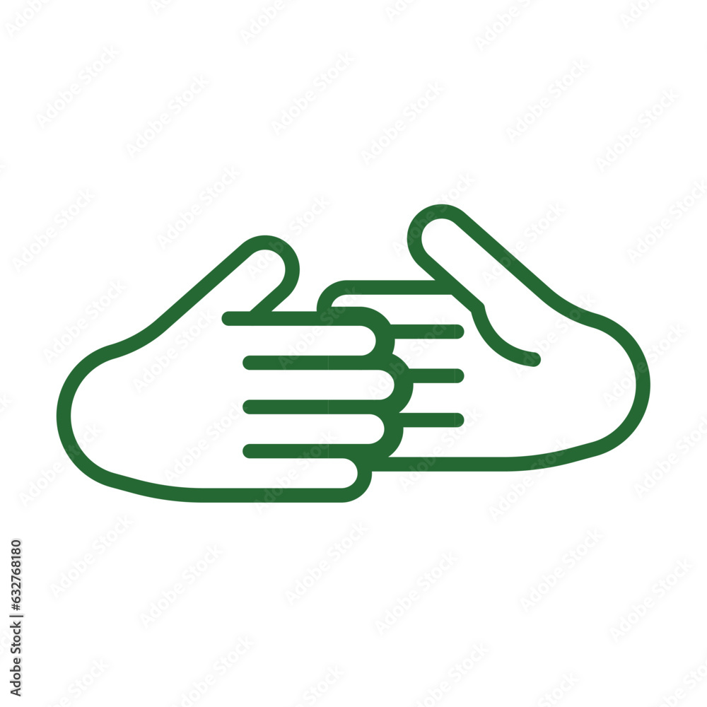 Fototapeta premium Isolated outline of a handshake icon Vector illustration