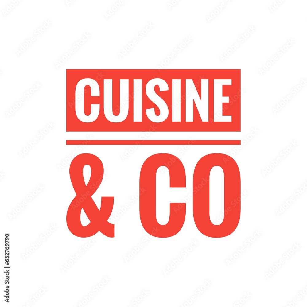 ''Cuisine and co'' Lettering ''Cuisine and co'' Lettering