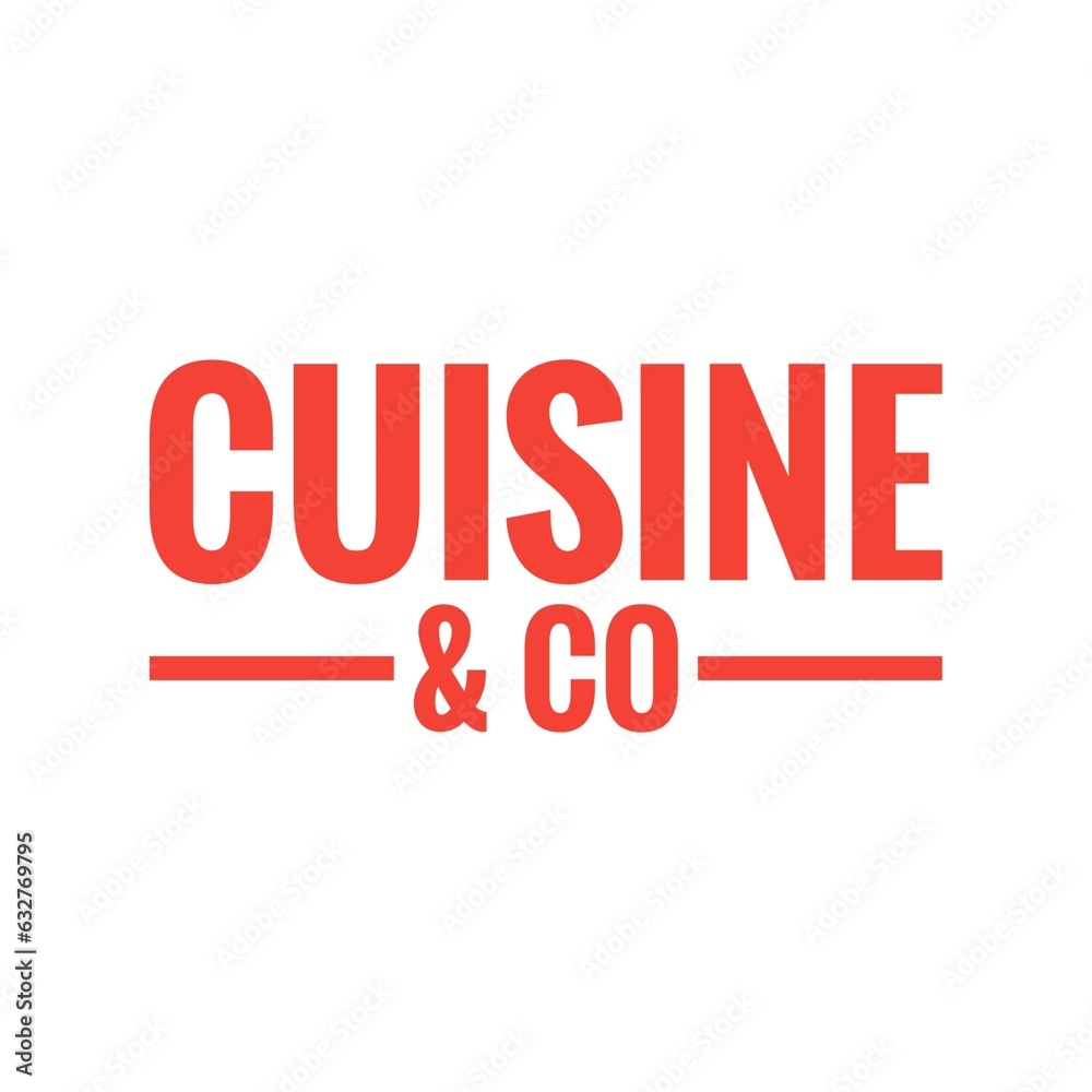 ''Cuisine and co'' Lettering