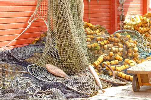 Fishing Nets at Icy Strait, Alaska photo