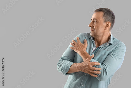 Mature man having panic att...