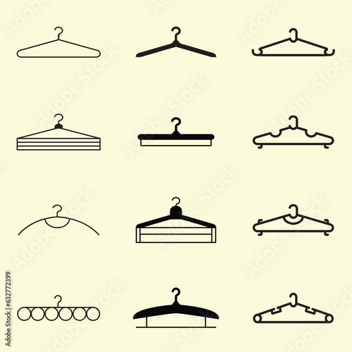 set of hanger vector illustration design