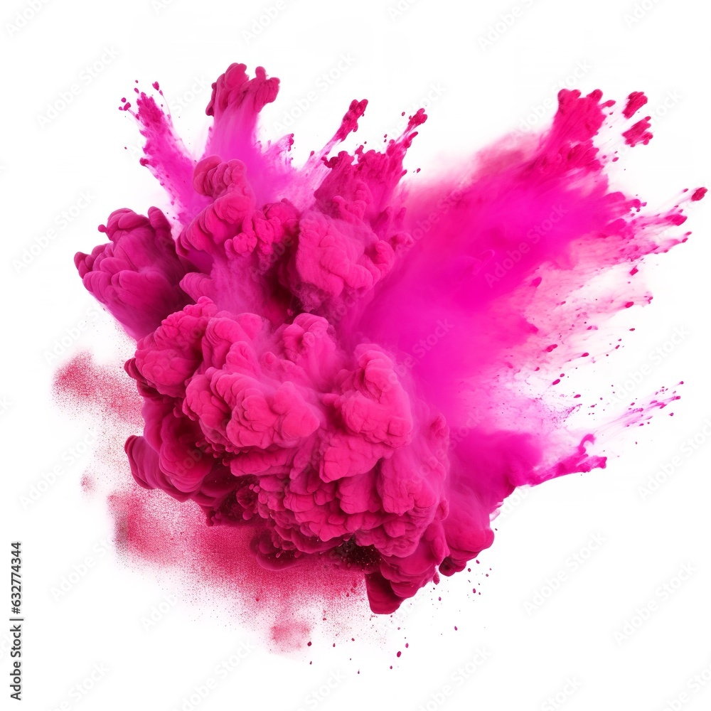 Naklejka premium abstract pink paint explosion isolated on white background png