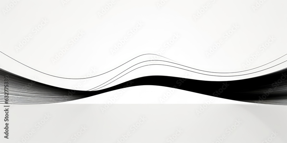 A black and white photo of a wave of lines. Digital image. A black and white photo of a wave of lines. Digital image.
