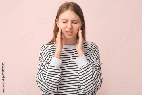 Young woman suffering from ...