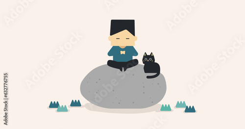 ビジネス デフォルメ 人物イラスト 達成 イメージ 1:1.191 アイキャッチ 背景イラスト ベクター素材