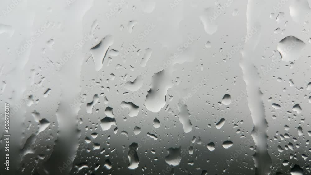 Macro Rain Drop On Window