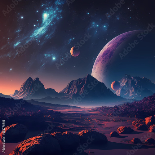 alien planet in space