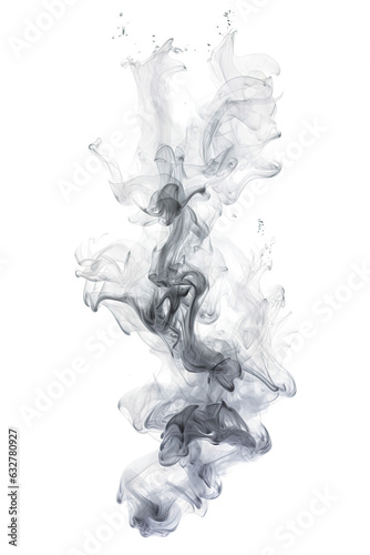 dripping liquid smoke frozen in an abstract futuristic 3d texture isolated on a transparent background, generative ai © Perfect PNG