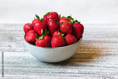 Bowl of Fresh Strawberries photo
