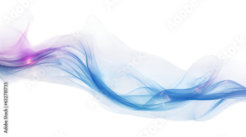 Fototapeta Naklejka Na Ścianę i Meble -  glowing ethereal wisps frozen in an abstract futuristic 3d texture isolated on a transparent background, generative ai
