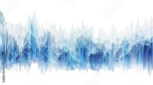 Slika na platnu liquid crystal caverns frozen in an abstract futuristic 3d  isolated on a transp