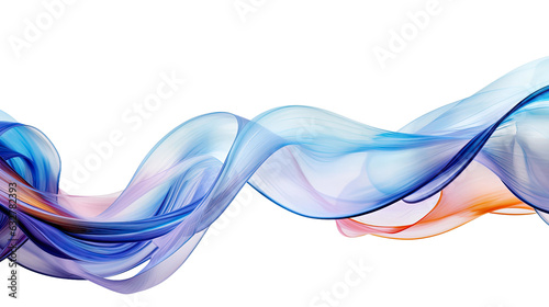 liquid silk ribbons frozen in an abstract futuristic 3d texture isolated on a transparent background  generative ai