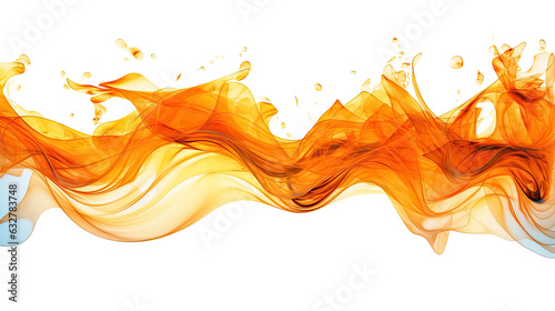 Fototapeta Naklejka Na Ścianę i Meble -  swirling frozen flames frozen in an abstract futuristic 3d texture isolated on a transparent background, generative ai