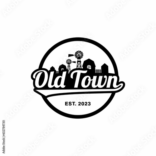 old town vintage logo  design inspiration creative idea