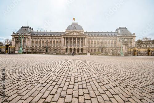 Royal Palace of Laeken with nobody , Brussels, Belgium photo