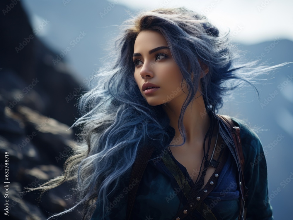 a woman with long hair a woman with long hair