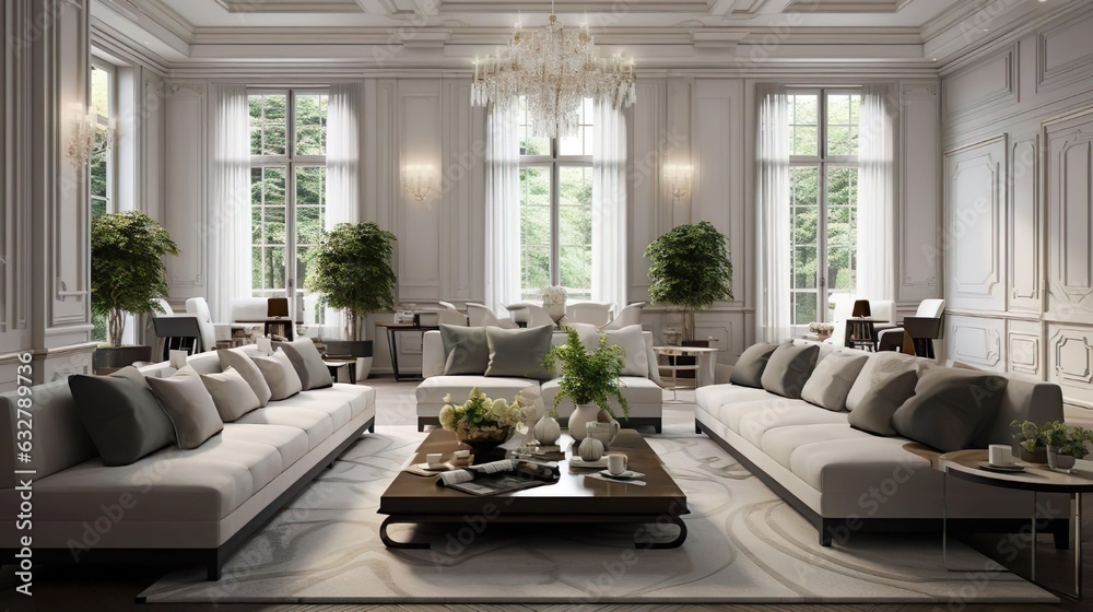 Luxury Elegance Living Room Interior