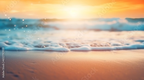 Abstract Blurred Sunlight Beach Colorful sunset on the beach