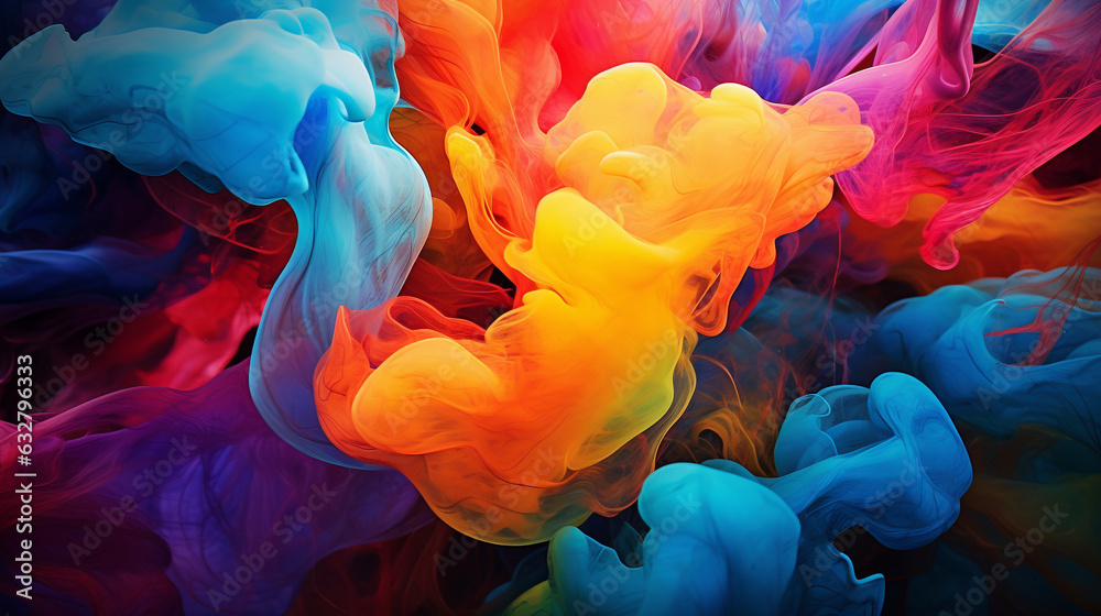 Naklejka premium Vibrant Liquid Symphony