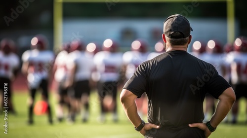 coach watching a team during a practice generative ai