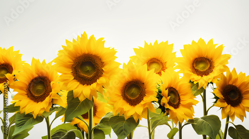 Sunflowers on White PNG