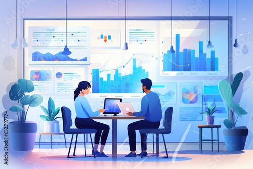 business meeting in conference room, Background Concept, artwork and digital art, Illustration, wallpaper, painting Abstract luxury, Mockup, generative AI