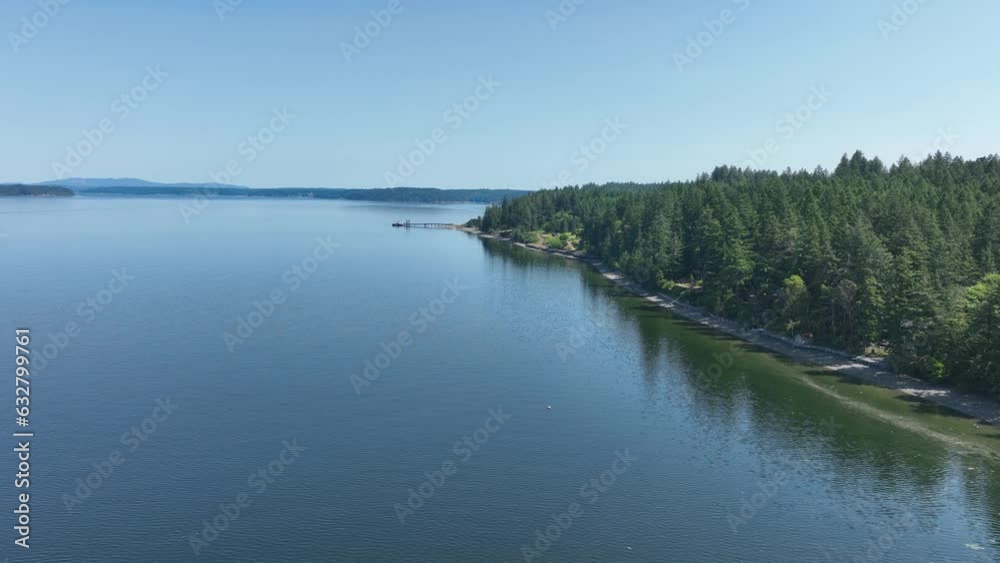 Aerial view of the Lakebay shoreline on the Puget Sound. Aerial view of the Lakebay shoreline on the Puget Sound.