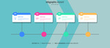 Timeline Creator infographic template. 4 Step timeline journey, calendar Flat simple infographics design template. presentation graph. Business concept with 4 options, vector illustration.
