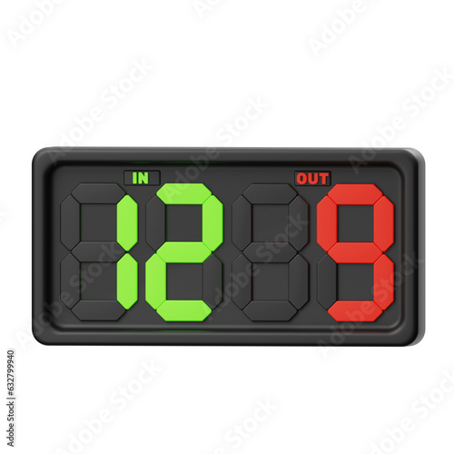 Obraz na plátně Substitution Board Element Soccer 3D Icon