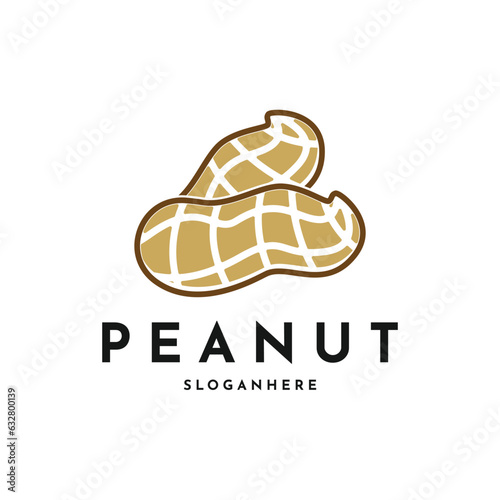 Peanut logo design creative idea, peanut logo design simple
