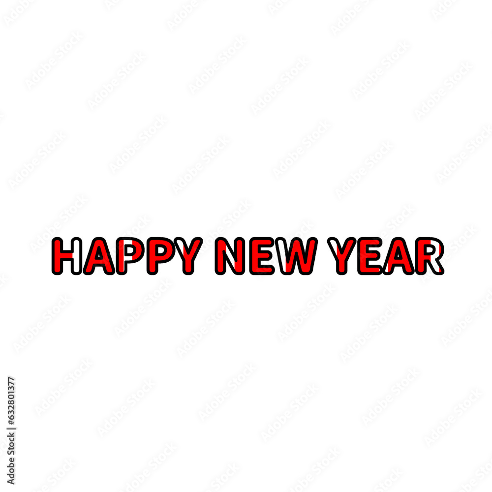 new year label,