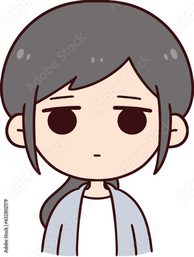 無表情の女性
